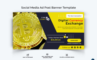 Crypto Currency Facebook Ad Banner Template-27