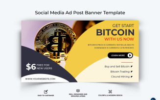 Crypto Currency Facebook Ad Banner Template-36