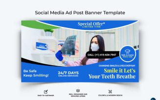 Dental Care Facebook Ad Banner Design Template-11