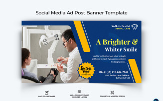 Dental Care Facebook Ad Banner Design Template-13