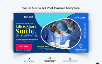 Dental Care Facebook Ad Banner Design Template-18