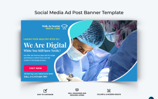 Dental Care Facebook Ad Banner Design Template-19