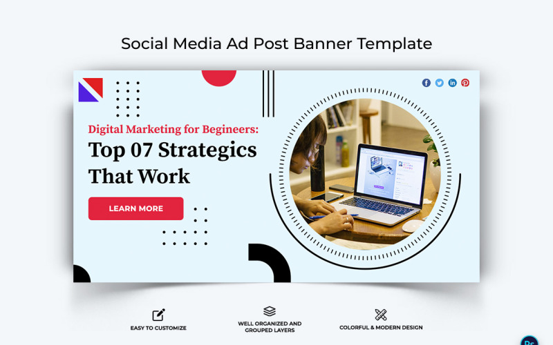 Digital Marketing Facebook Ad Banner Design Template-04 Social Media