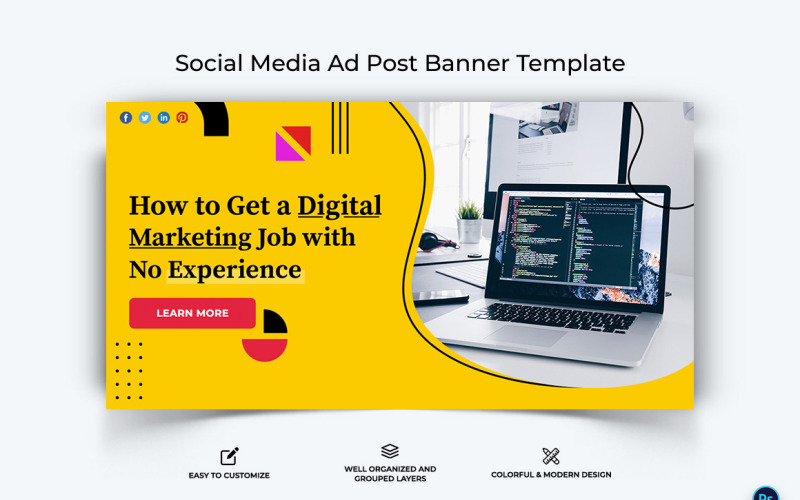 Digital Marketing Facebook Ad Banner Design Template-05 Social Media