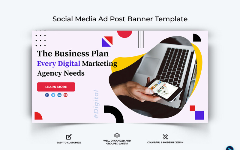 Digital Marketing Facebook Ad Banner Design Template-10 Social Media