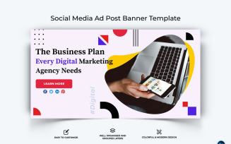 Digital Marketing Facebook Ad Banner Design Template-10