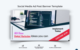Digital Marketing Facebook Ad Banner Design Template-12