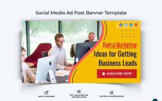 Digital Marketing Facebook Ad Banner Design Template-14
