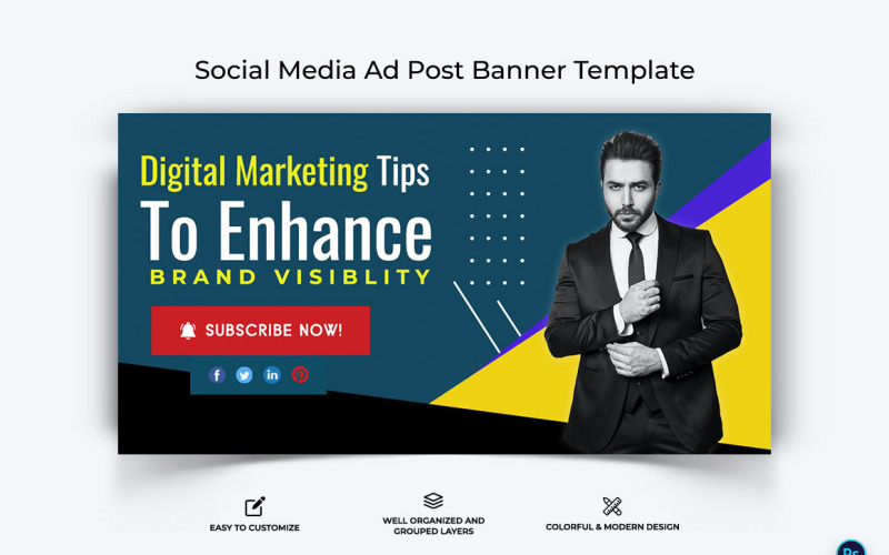 Digital Marketing Facebook Ad Banner Design Template-17 Social Media