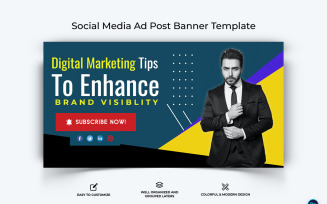 Digital Marketing Facebook Ad Banner Design Template-17