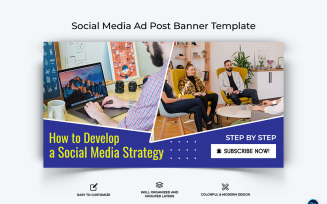Digital Marketing Facebook Ad Banner Design Template-19