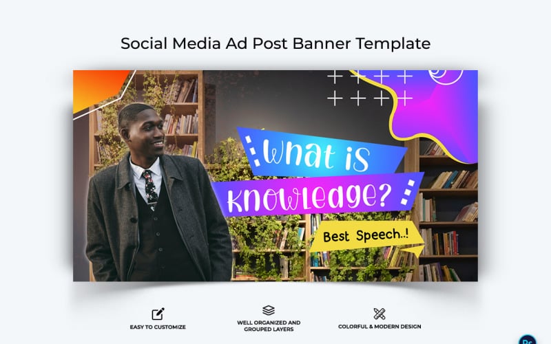 Education Facebook Ad Banner Design Template-01 Social Media