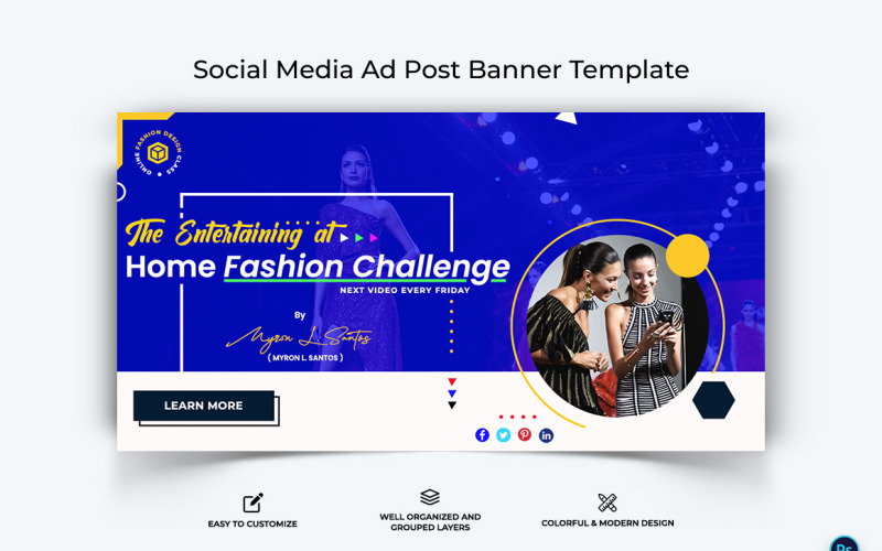 Fashion Facebook Ad Banner Design Template-03 Social Media
