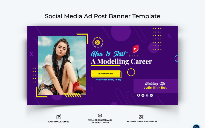 Fashion Facebook Ad Banner Design Template-05 Social Media