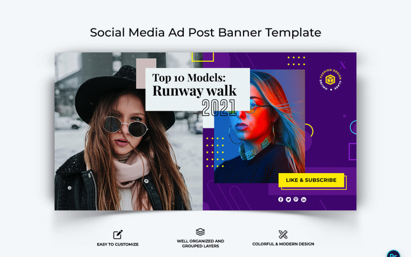 Fashion Facebook Ad Banner Design Template-06 Social Media