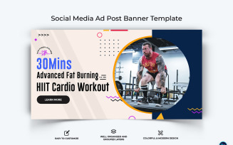 Fitness Facebook Ad Banner Design Template-06