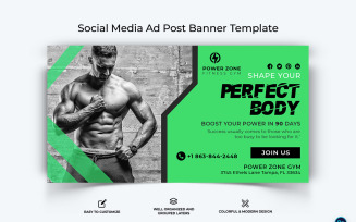 Fitness Facebook Ad Banner Design Template-19