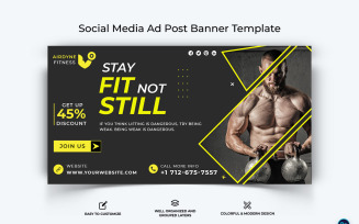 Fitness Facebook Ad Banner Design Template-27