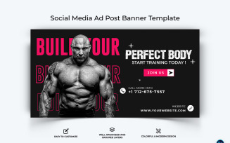 Fitness Facebook Ad Banner Design Template-30