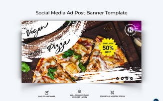 Food and Restaurant Facebook Ad Banner Design Template-23