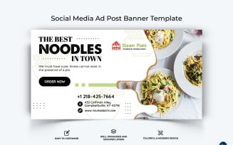 Food and Restaurant Facebook Ad Banner Design Template-61