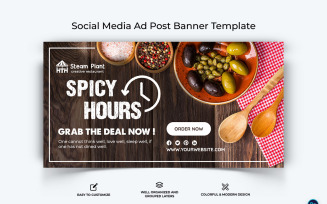 Food and Restaurant Facebook Ad Banner Design Template-63