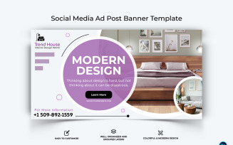 Interior Minimal Facebook Ad Banner Design Template-12