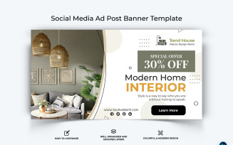 Interior Minimal Facebook Ad Banner Design Template-16