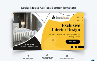 Interior Minimal Facebook Ad Banner Design Template-22