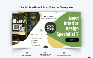 Interior Minimal Facebook Ad Banner Design Template-24
