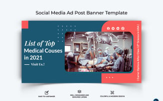 Medical and Hospital Facebook Ad Banner Design Template-01