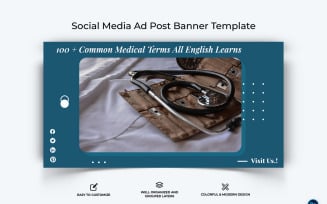 Medical and Hospital Facebook Ad Banner Design Template-04