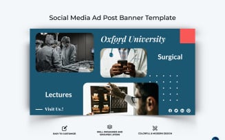 Medical and Hospital Facebook Ad Banner Design Template-10