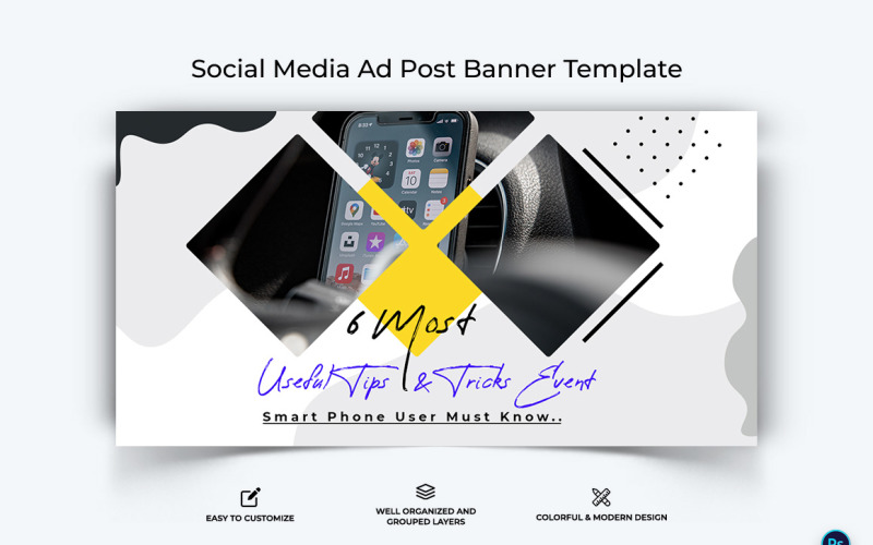 Mobile Tips Facebook Ad Banner Design Template-12 Social Media