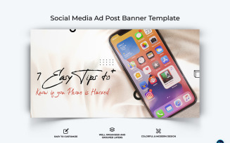 Mobile Tips Facebook Ad Banner Design Template-19