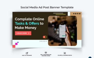 Online Money Earnings Facebook Ad Banner Design Template-03