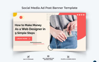 Online Money Earnings Facebook Ad Banner Design Template-05