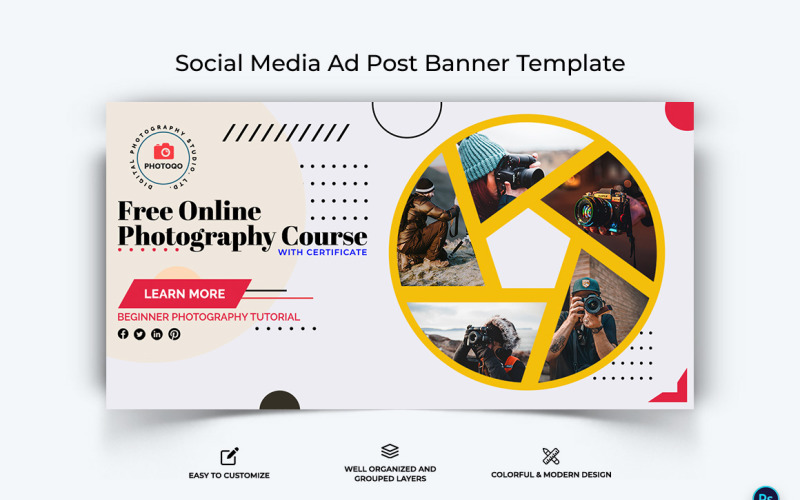 Photography Facebook Ad Banner Design Template-20 Social Media