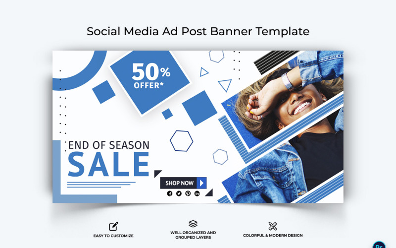 Sale Offer Facebook Ad Banner Design Template-02 Social Media