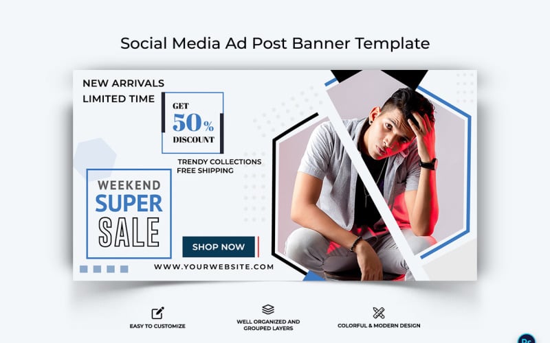 Sale Offer Facebook Ad Banner Design Template-04 Social Media