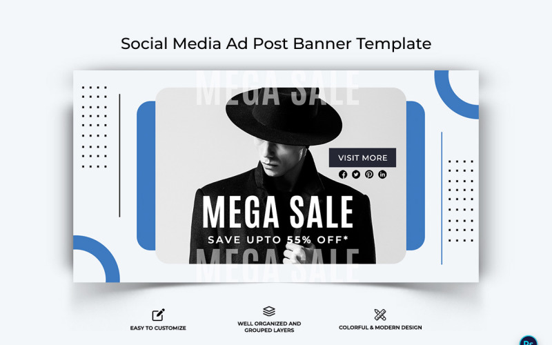 Sale Offer Facebook Ad Banner Design Template-07 Social Media