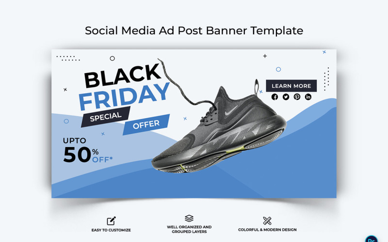 Sale Offer Facebook Ad Banner Design Template-08 Social Media