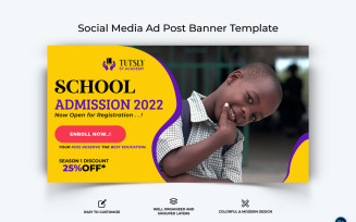 School Admissions Facebook Ad Banner Design Template-04