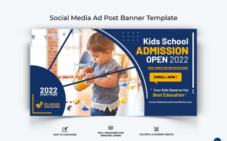 School Admissions Facebook Ad Banner Design Template-15