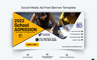 School Admissions Facebook Ad Banner Design Template-20