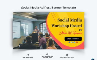 Social Media Workshop Facebook Ad Banner Design Template-11