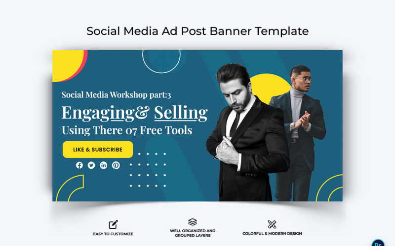 Social Media Workshop Facebook Ad Banner Design Template-17