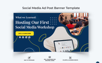 Social Media Workshop Facebook Ad Banner Design Template-18