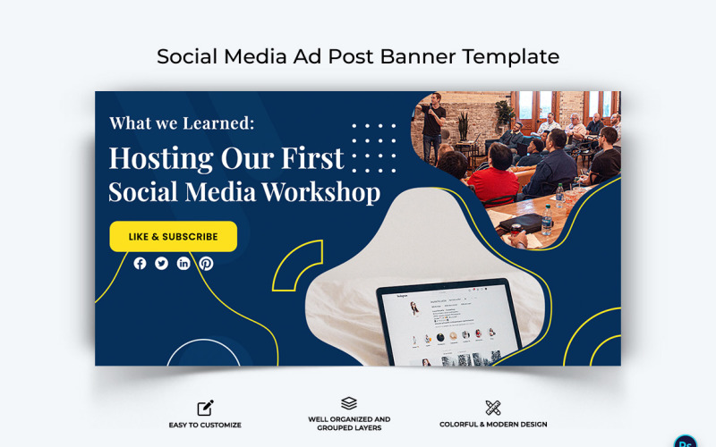 Social Media Workshop Facebook Ad Banner Design Template-18