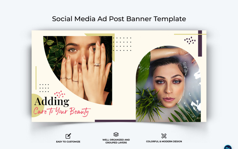 Spa Salon Facebook Ad Banner Design Template-09 Social Media
